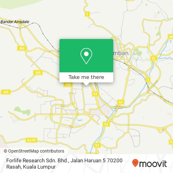 Forlife Research Sdn. Bhd., Jalan Haruan 5 70200 Rasah map