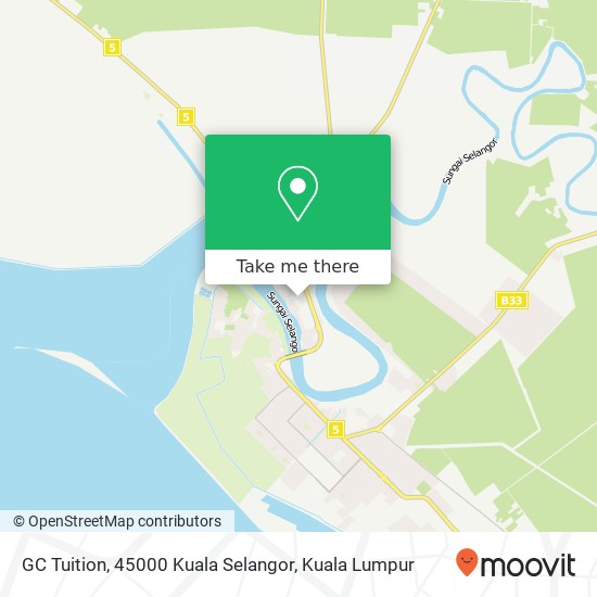 Peta GC Tuition, 45000 Kuala Selangor