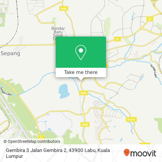 Peta Gembira 3 Jalan Gembira 2, 43900 Labu