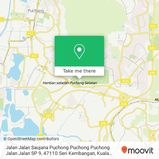 Jalan Jalan Saujana Puchong Puchong Puchong Jalan Jalan SP 9, 47110 Seri Kembangan map