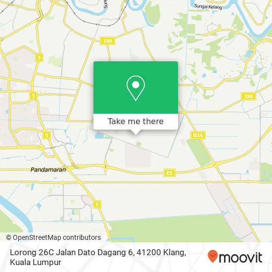 Peta Lorong 26C Jalan Dato Dagang 6, 41200 Klang