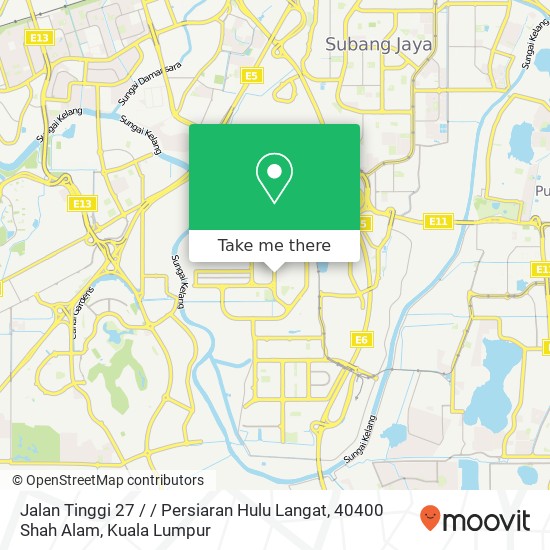 Peta Jalan Tinggi 27 / / Persiaran Hulu Langat, 40400 Shah Alam