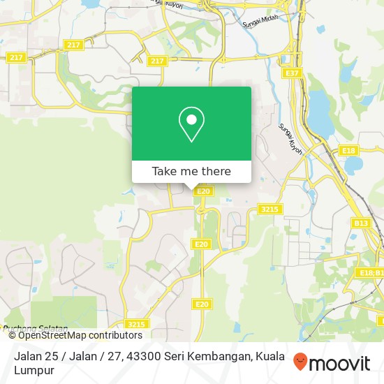 Jalan 25 / Jalan / 27, 43300 Seri Kembangan map