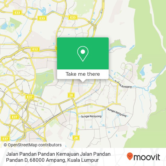 Jalan Pandan Pandan Kemajuan Jalan Pandan Pandan D, 68000 Ampang map