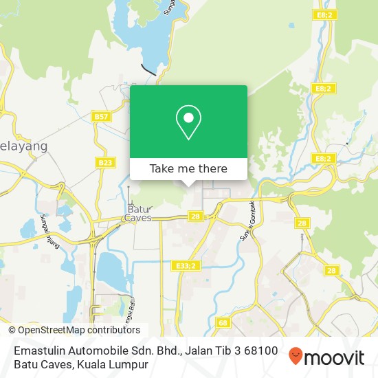 Emastulin Automobile Sdn. Bhd., Jalan Tib 3 68100 Batu Caves map