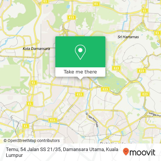 Peta Temu, 54 Jalan SS 21 / 35, Damansara Utama