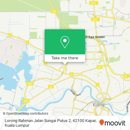 Peta Lorong Rahman Jalan Sungai Putus 2, 42100 Kapar