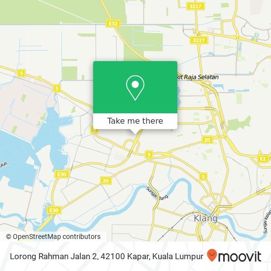 Peta Lorong Rahman Jalan 2, 42100 Kapar