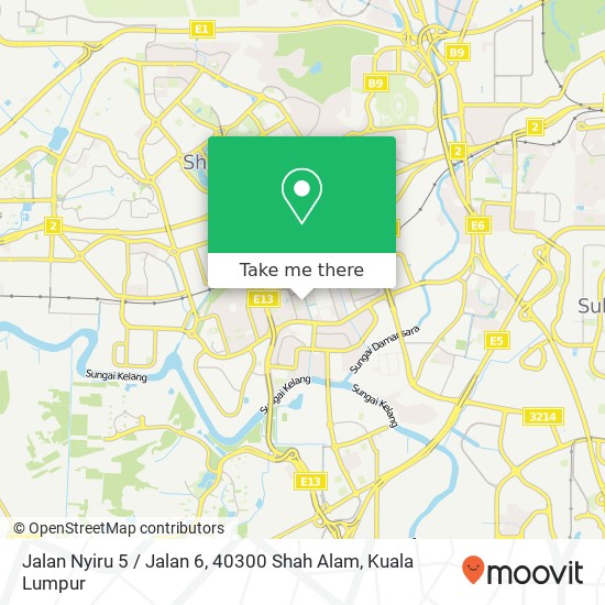 Peta Jalan Nyiru 5 / Jalan 6, 40300 Shah Alam