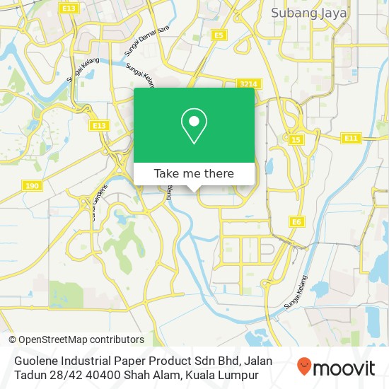 Guolene Industrial Paper Product Sdn Bhd, Jalan Tadun 28 / 42 40400 Shah Alam map