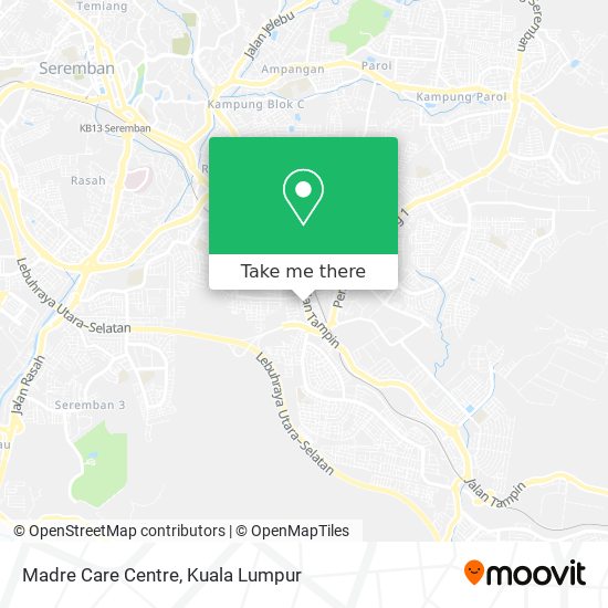 Madre Care Centre map