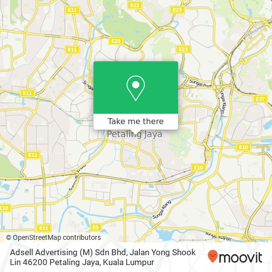 Adsell Advertising (M) Sdn Bhd, Jalan Yong Shook Lin 46200 Petaling Jaya map