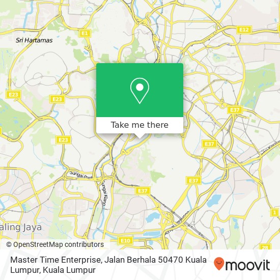 Master Time Enterprise, Jalan Berhala 50470 Kuala Lumpur map