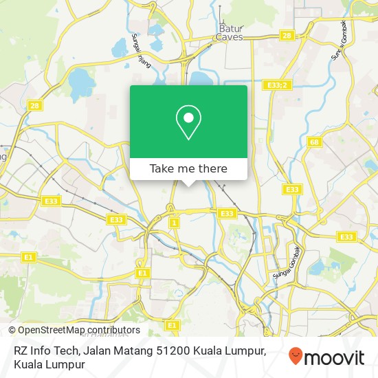 Peta RZ Info Tech, Jalan Matang 51200 Kuala Lumpur