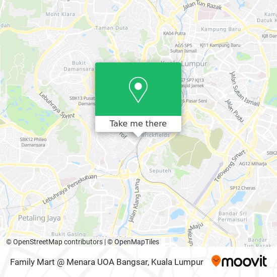 Peta Family Mart @ Menara UOA Bangsar