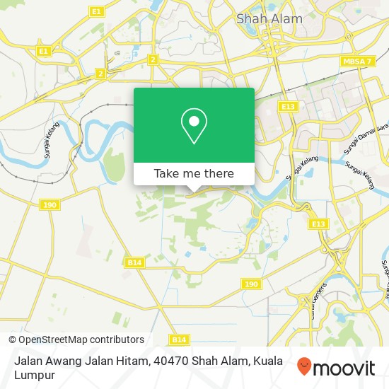 Jalan Awang Jalan Hitam, 40470 Shah Alam map