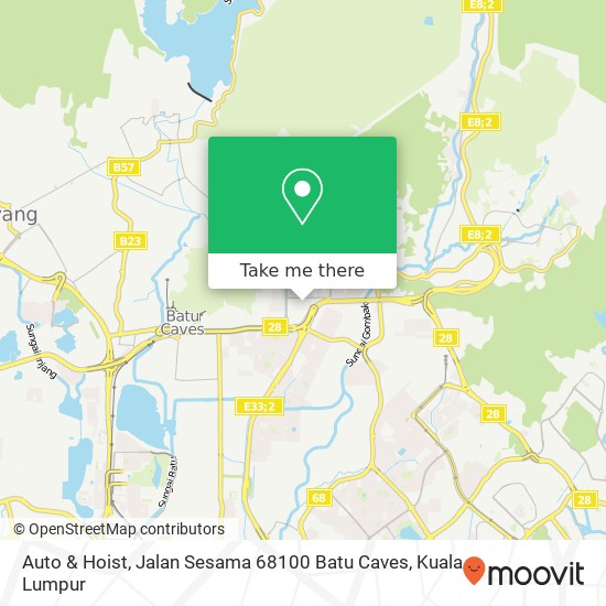 Peta Auto & Hoist, Jalan Sesama 68100 Batu Caves