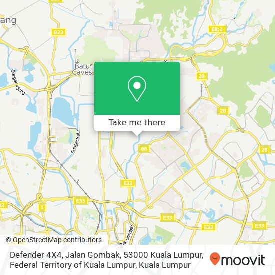 Defender 4X4, Jalan Gombak, 53000 Kuala Lumpur, Federal Territory of Kuala Lumpur map