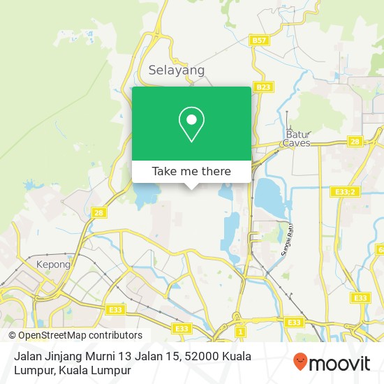 Peta Jalan Jinjang Murni 13 Jalan 15, 52000 Kuala Lumpur