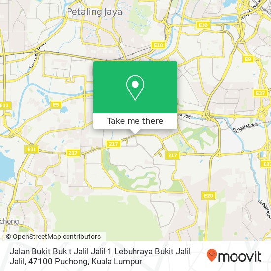 Peta Jalan Bukit Bukit Jalil Jalil 1 Lebuhraya Bukit Jalil Jalil, 47100 Puchong