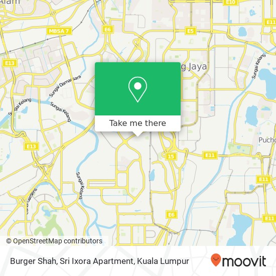 Burger Shah, Sri Ixora Apartment map