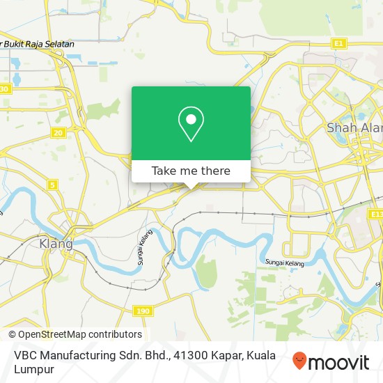 Peta VBC Manufacturing Sdn. Bhd., 41300 Kapar