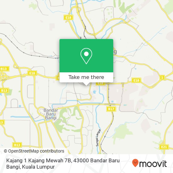 Peta Kajang 1 Kajang Mewah 7B, 43000 Bandar Baru Bangi