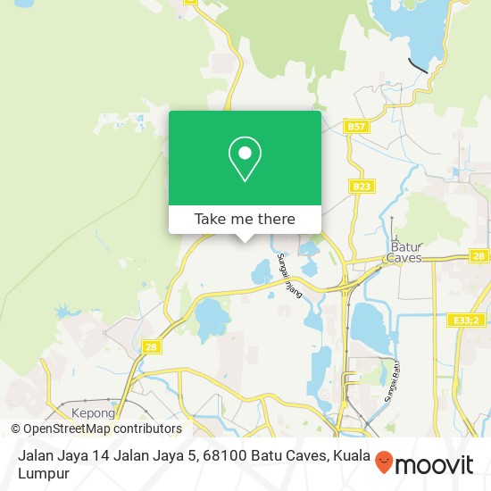 Peta Jalan Jaya 14 Jalan Jaya 5, 68100 Batu Caves