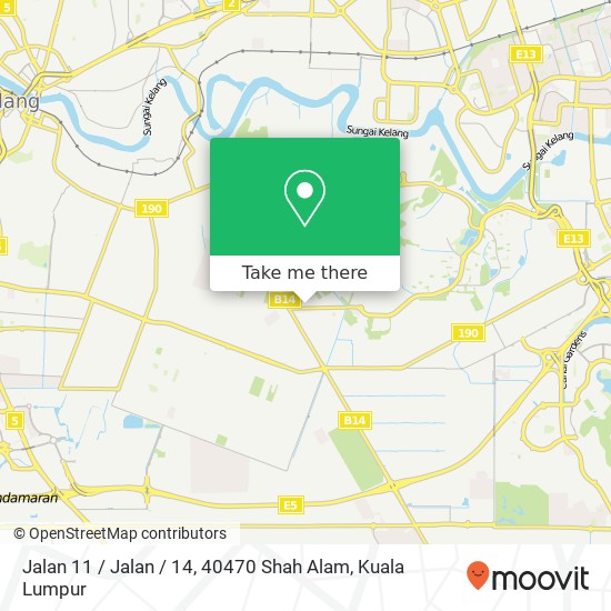 Peta Jalan 11 / Jalan / 14, 40470 Shah Alam