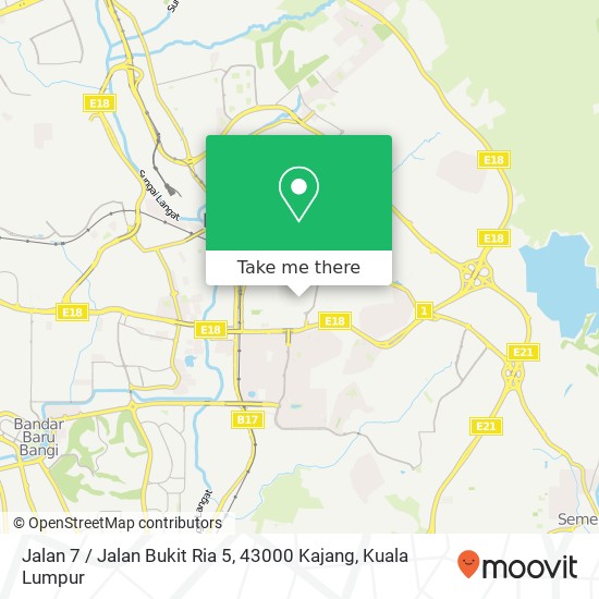 Peta Jalan 7 / Jalan Bukit Ria 5, 43000 Kajang