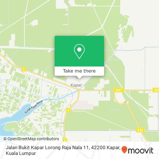 Peta Jalan Bukit Kapar Lorong Raja Nala 11, 42200 Kapar