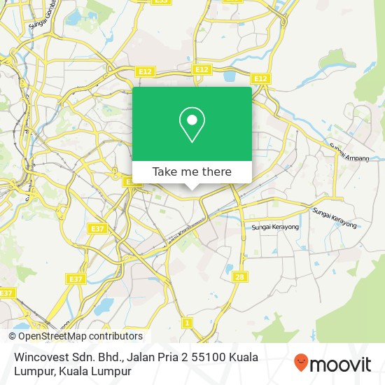 Wincovest Sdn. Bhd., Jalan Pria 2 55100 Kuala Lumpur map