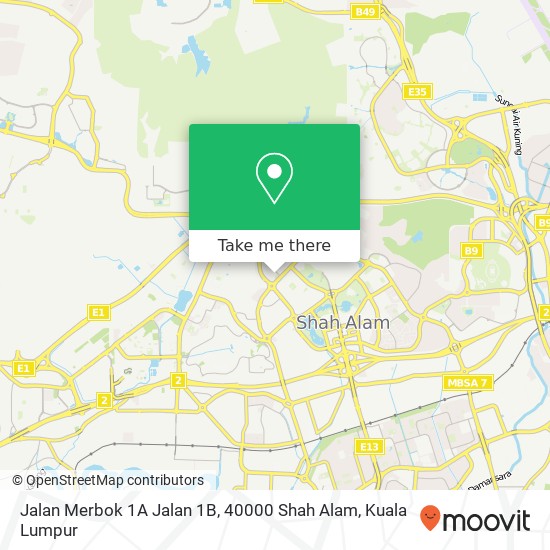 Jalan Merbok 1A Jalan 1B, 40000 Shah Alam map