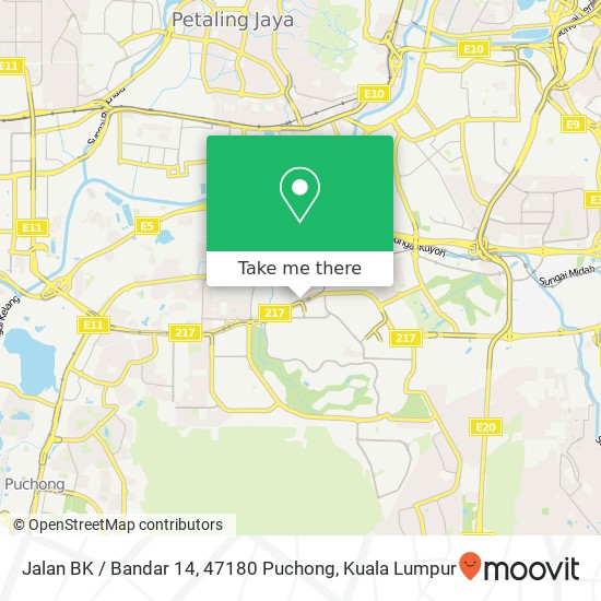 Jalan BK / Bandar 14, 47180 Puchong map