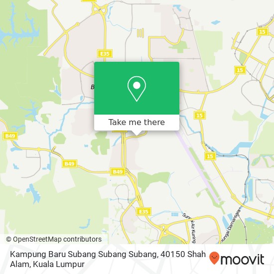 Peta Kampung Baru Subang Subang Subang, 40150 Shah Alam