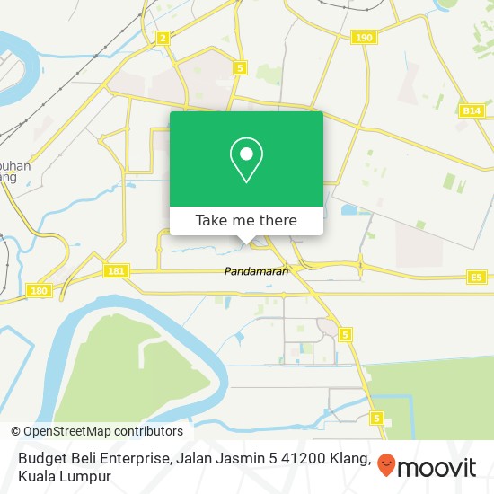 Budget Beli Enterprise, Jalan Jasmin 5 41200 Klang map