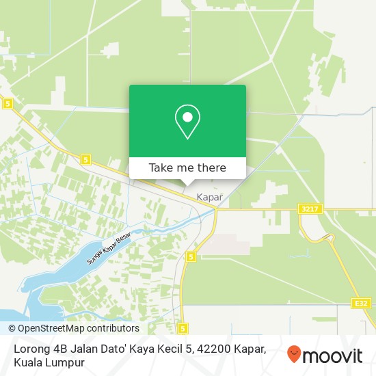 Peta Lorong 4B Jalan Dato' Kaya Kecil 5, 42200 Kapar