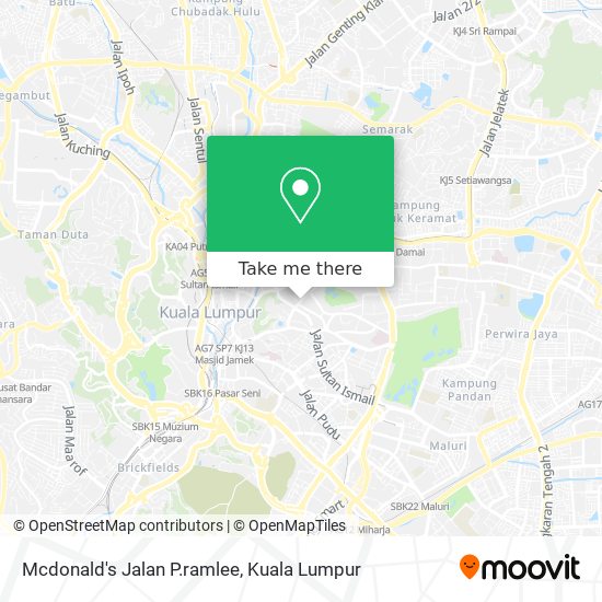 Mcdonald's Jalan P.ramlee map
