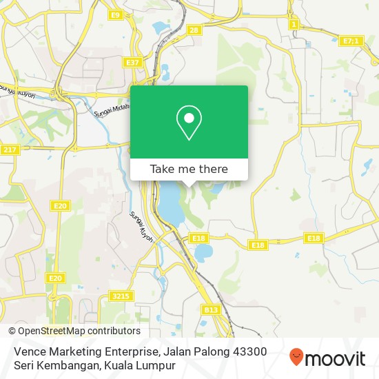 Vence Marketing Enterprise, Jalan Palong 43300 Seri Kembangan map