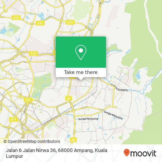 Jalan 6 Jalan Nirwa 36, 68000 Ampang map