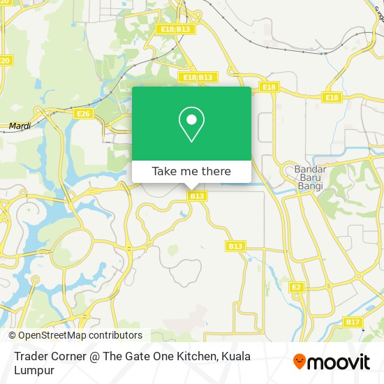 Trader Corner @ The Gate One Kitchen map