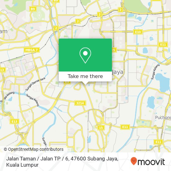 Jalan Taman / Jalan TP / 6, 47600 Subang Jaya map