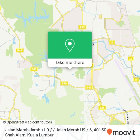 Peta Jalan Merah Jambu U9 / / Jalan Merah U9 / 6, 40150 Shah Alam