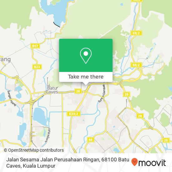 Peta Jalan Sesama Jalan Perusahaan Ringan, 68100 Batu Caves