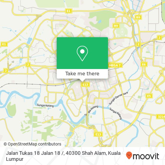 Peta Jalan Tukas 18 Jalan 18 /, 40300 Shah Alam