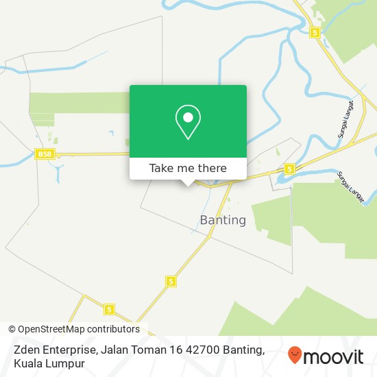 Zden Enterprise, Jalan Toman 16 42700 Banting map