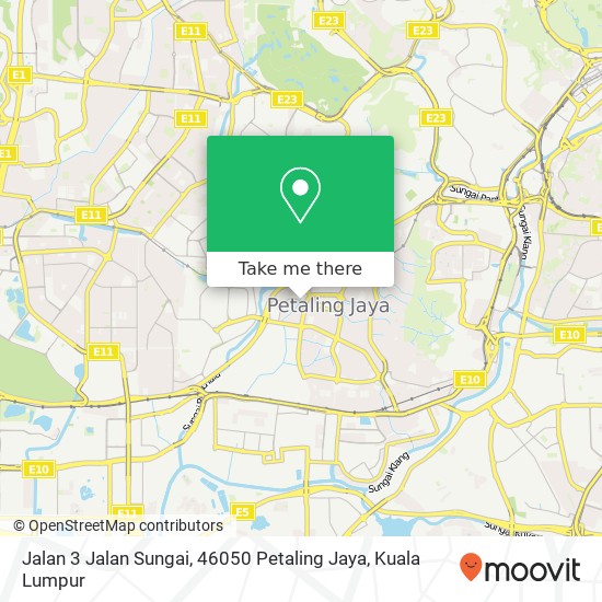 Peta Jalan 3 Jalan Sungai, 46050 Petaling Jaya