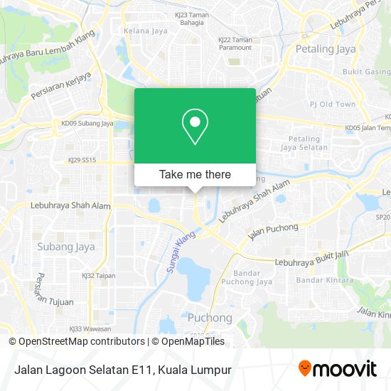 Peta Jalan Lagoon Selatan E11