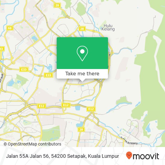 Jalan 55A Jalan 56, 54200 Setapak map