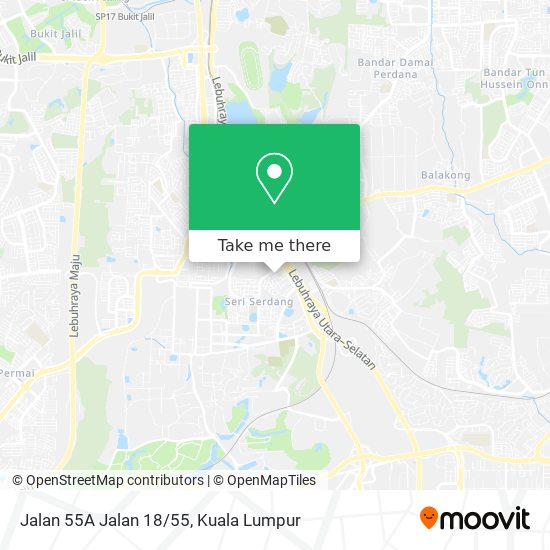 Jalan 55A Jalan 18/55 map